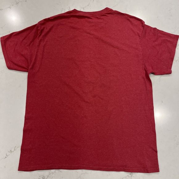 DOM Shirt Mens Large Red Graphic Short Sleeve Alien UFO  "I Need Some Space" - Picture 2 of 5